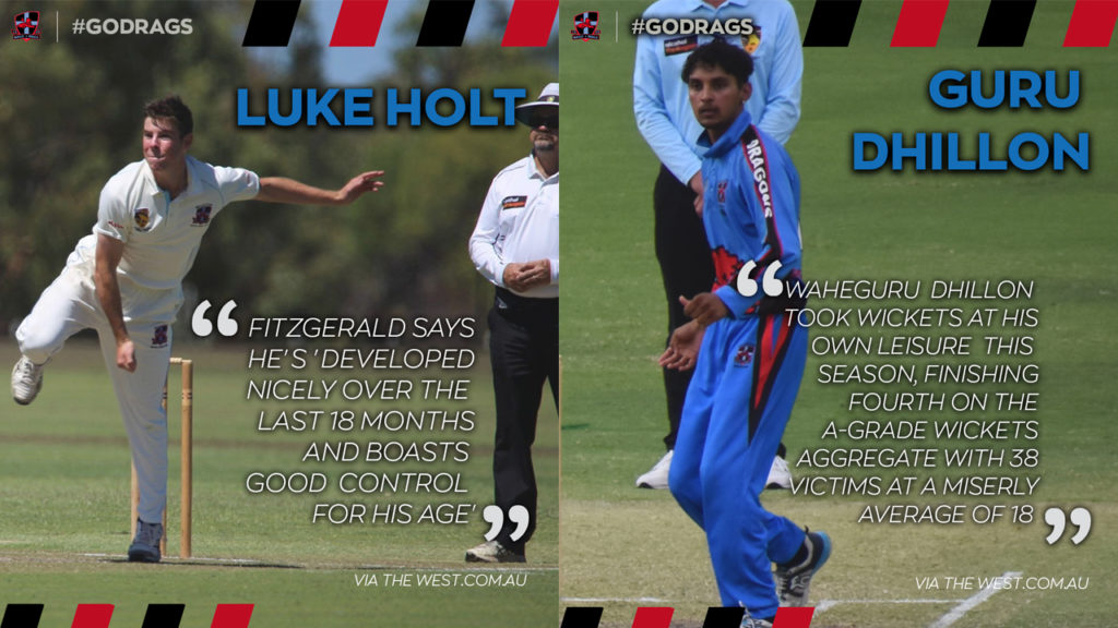 Holt & Guru recognised in Top 10 Rising Cricket Stars list